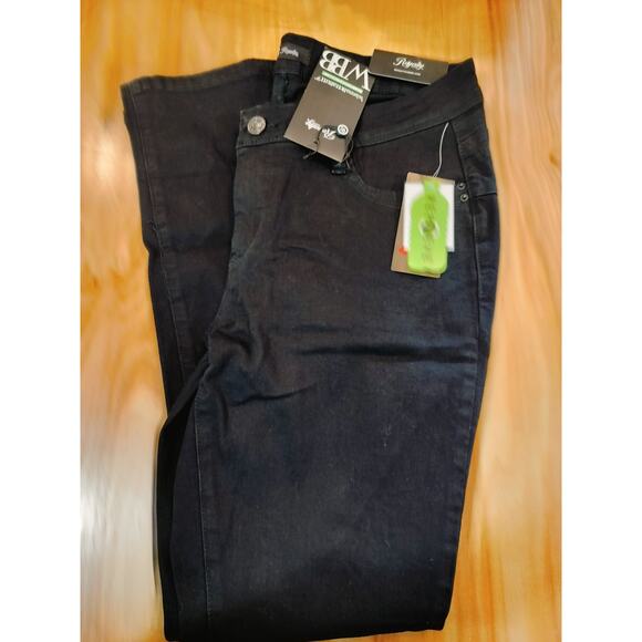 Royalty For Me WBB Black Mid Rise Ankle Jeans 14W Repreve Lycra - Picture 6 of 13